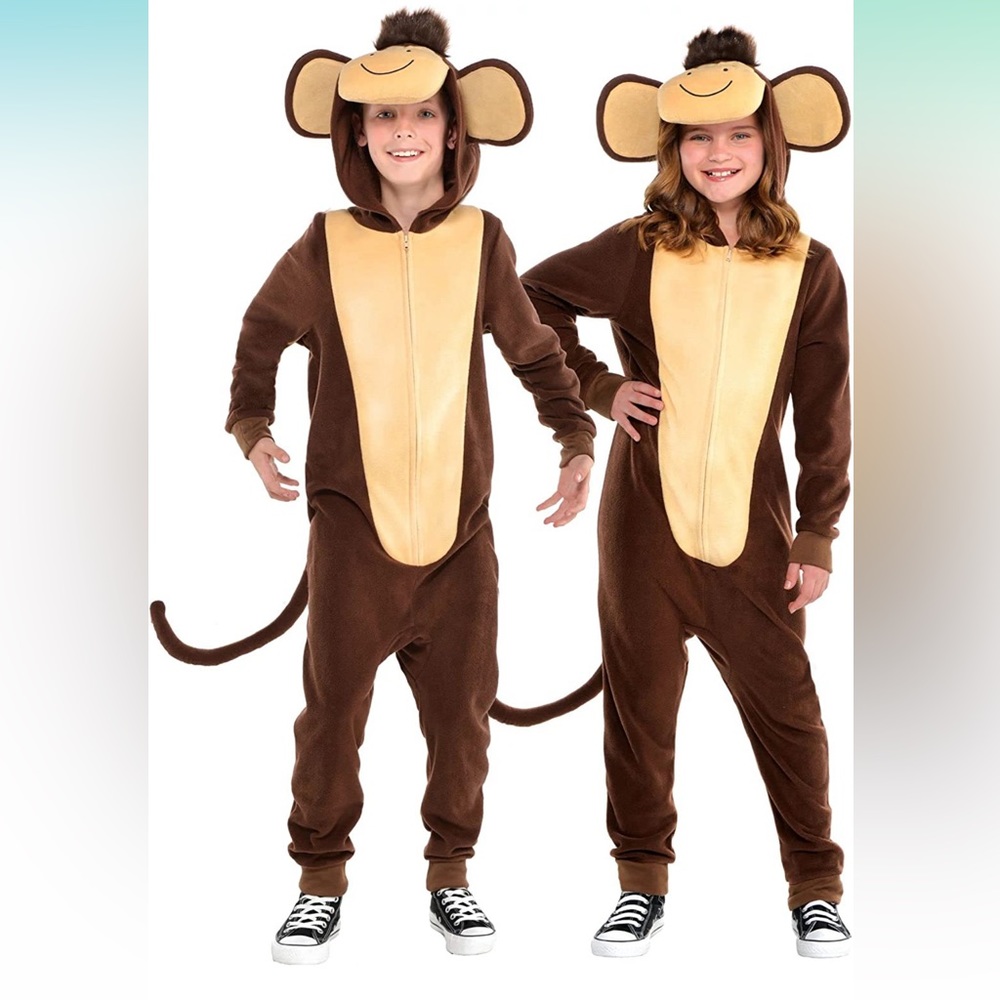 Child Monkey Zipster Halloween Costume